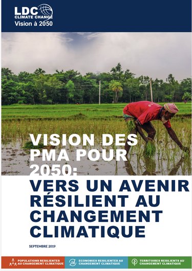 Page de couverture - La Vision des PMA pour 2050, Vers un avenir résilient au changement climatique