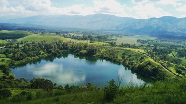 Ariel photo of lake - Uganda