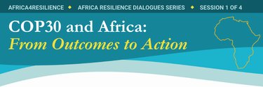 Africa4resilience 1st webinar banner