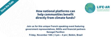 header for the FR event on LLA and country platforms at COP30