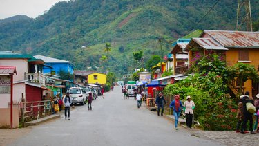 Street view with hills