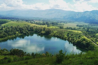 Ariel photo of lake - Uganda