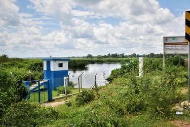 A hydro station in Uganda, which is strengthening access to reliable weather and climate information and improving the availability of advisories for farmers and other targeted communities around its wetlands